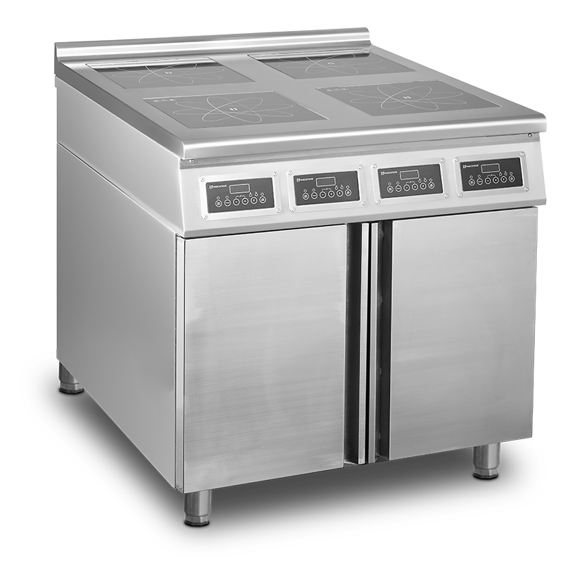 Unika Kitchen 900 cucina ad induzione digitale a 4 zone con sportelli